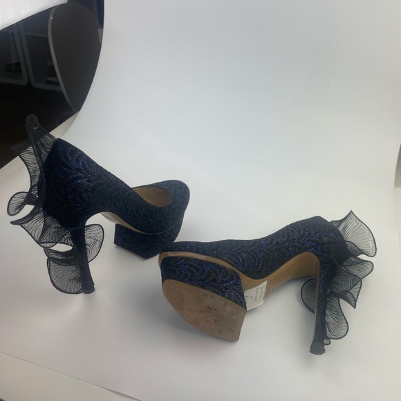 Nicholas Kirkwood Snakeskin Ruffle Platforms - Picture 7 of 10